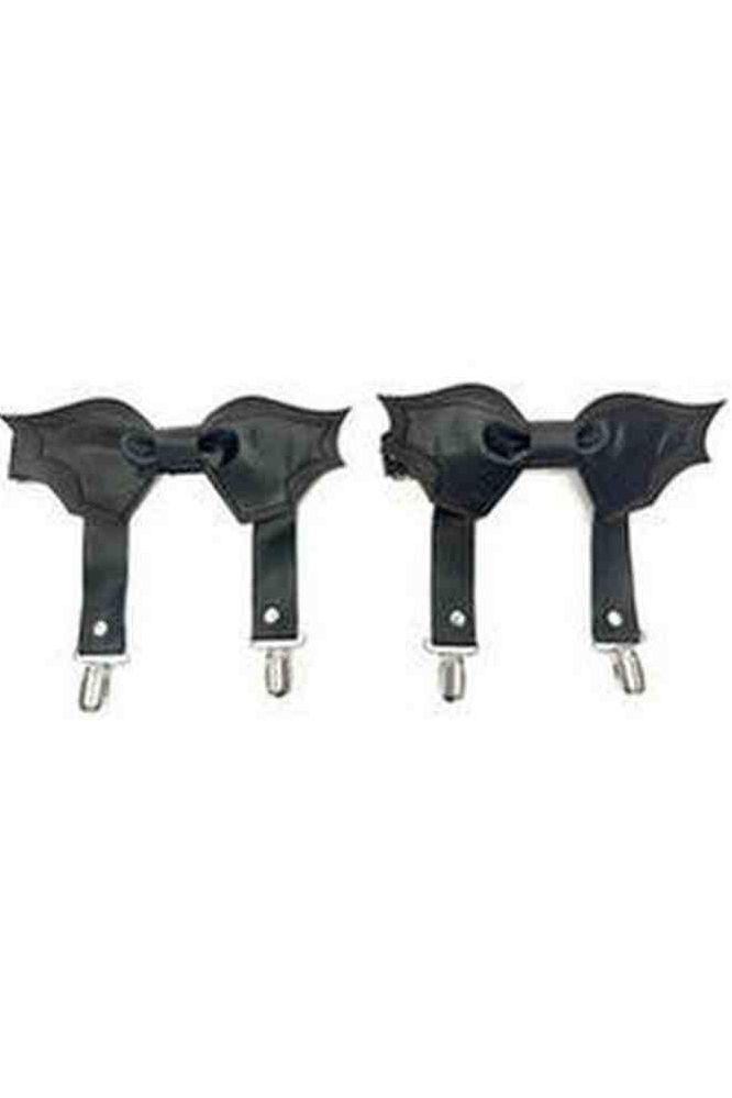 Black/Black Bat Leg Garters - Daisy Corsets