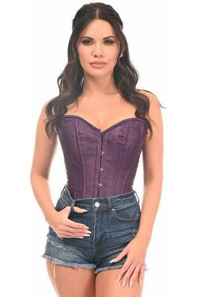 Lavish Plum Brocade Corset - Daisy Corsets