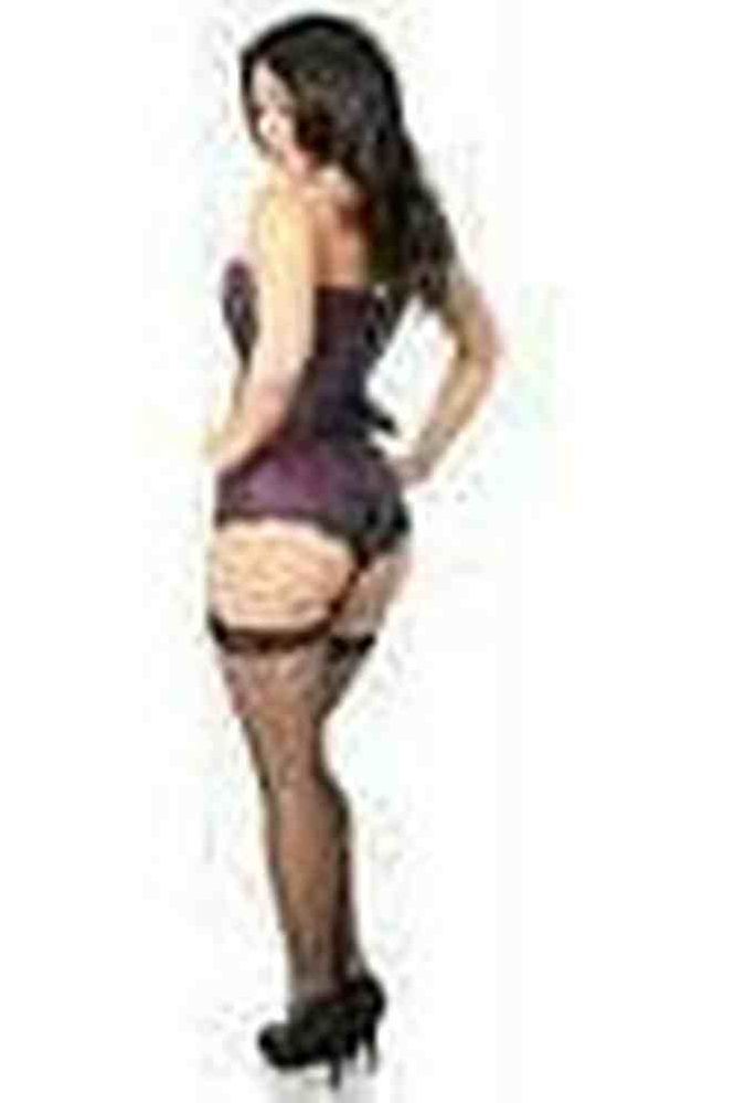 Lavish Plum Brocade Corset - Daisy Corsets