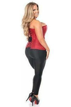 Lavish Wine Brocade Corset - Daisy Corsets