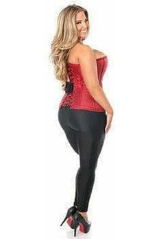 Lavish Wine Brocade Corset - Daisy Corsets