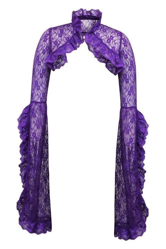 Purple Lace Shrug Bolero Jacket - Daisy Corsets