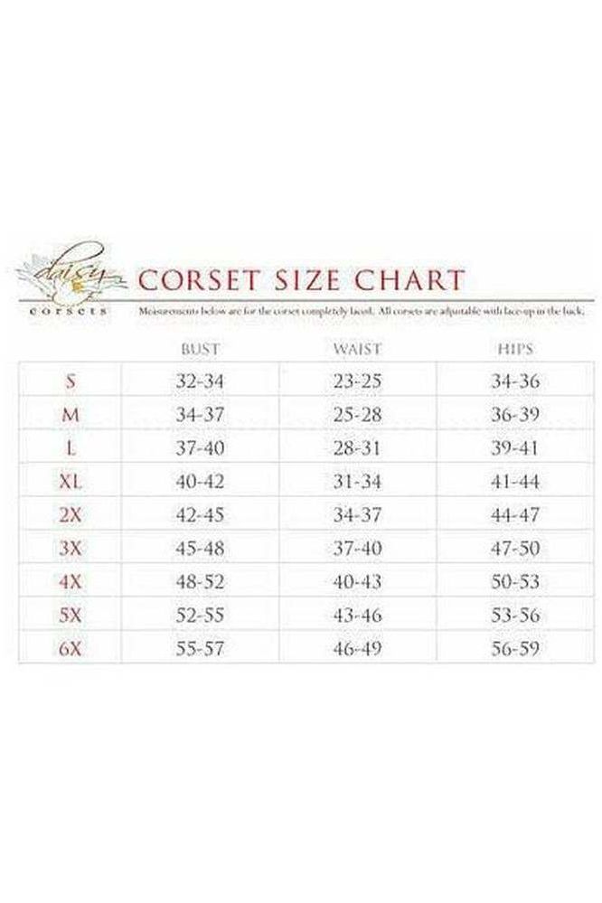 Top Drawer Dark Red Crushed Velvet Double Steel Boned Curvy Cut Waist Cincher Corset - Daisy Corsets