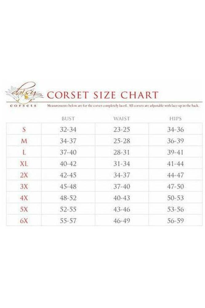 Top Drawer Double Steel Boned Brown Brocade Curvy Underbust Corset - Daisy Corsets