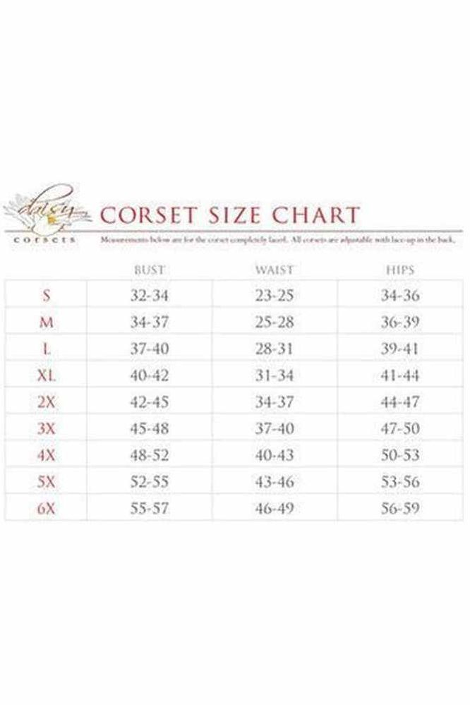 Top Drawer Steel Boned Pin-Up Polka Dot Underwire Curvy Cut Waist Cincher Corset