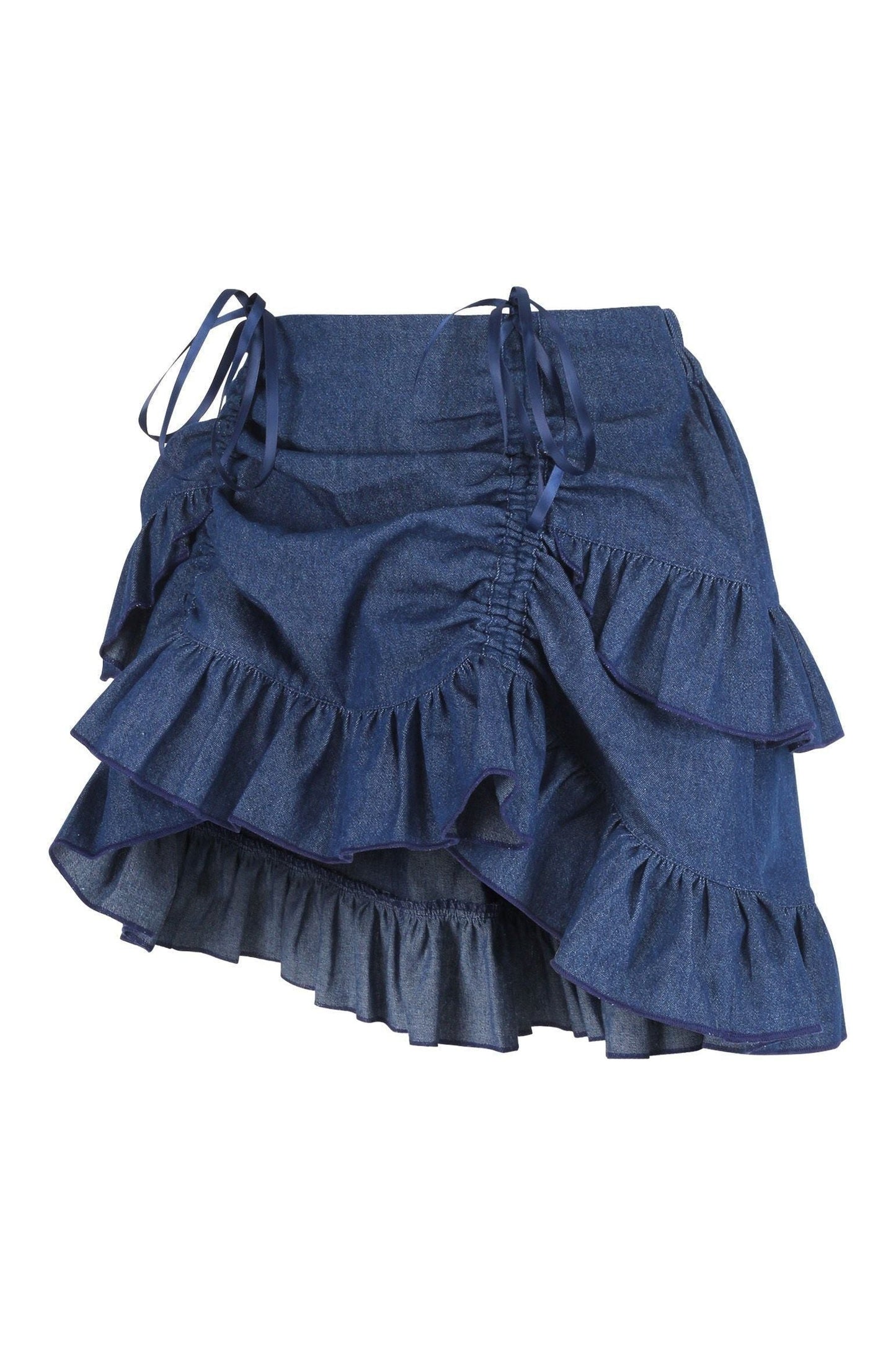 Lavish 2 PC Mint Green Brocade Corset & Denim Skirt Set