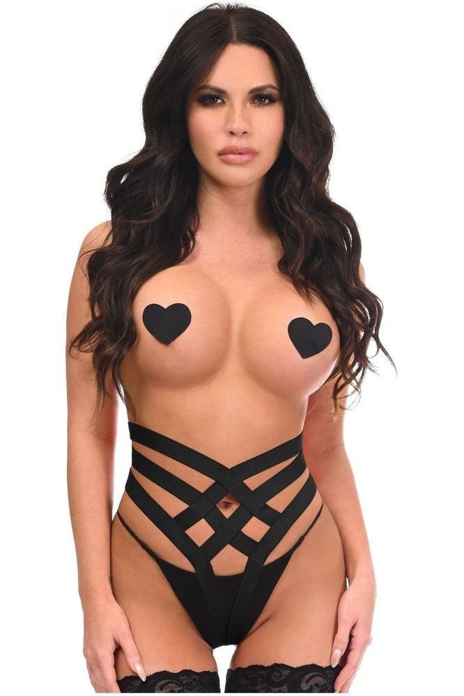 BOXED Black Stretchy Elastic Panty Body Harness - Daisy Corsets