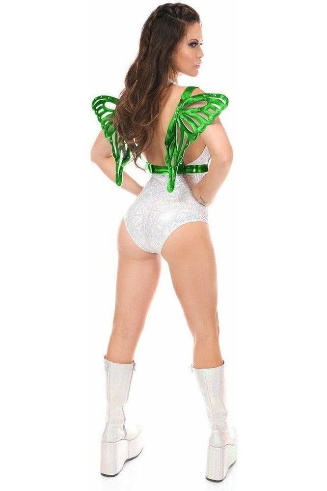 Green Holo Large Butterfly Wing Body Harness - Daisy Corsets