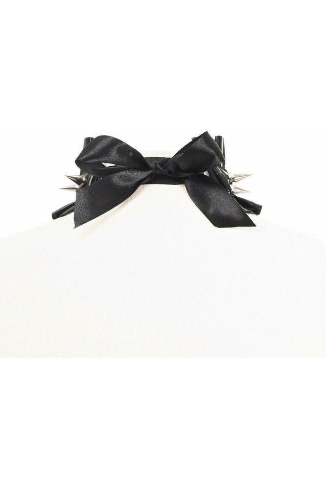 Kitten Collection Black Spike Choker - Daisy Corsets