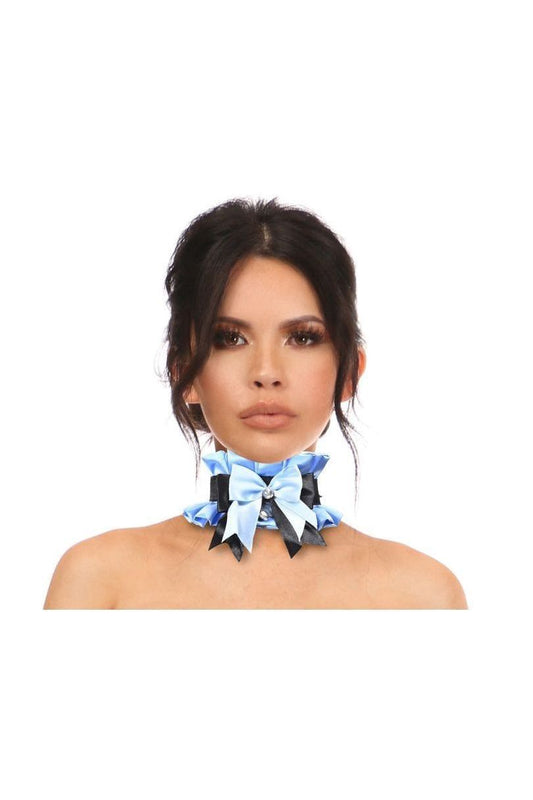 Kitten Collection Blue/Black Choker - Daisy Corsets