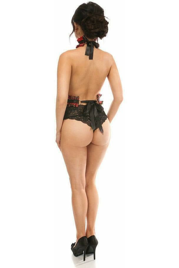 Kitten Collection Red Plaid Single Strap Body Harness - Daisy Corsets