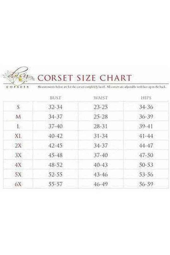 Lavish Black Collared Front Zipper Corset - Daisy Corsets