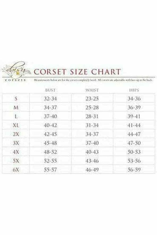 Lavish Black Satin Full Back Sweetheart Corset - Daisy Corsets