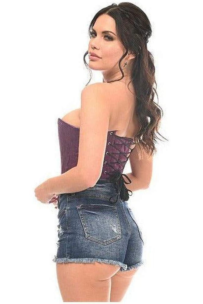Lavish Magenta Lace Overbust Corset w/Zipper - Daisy Corsets