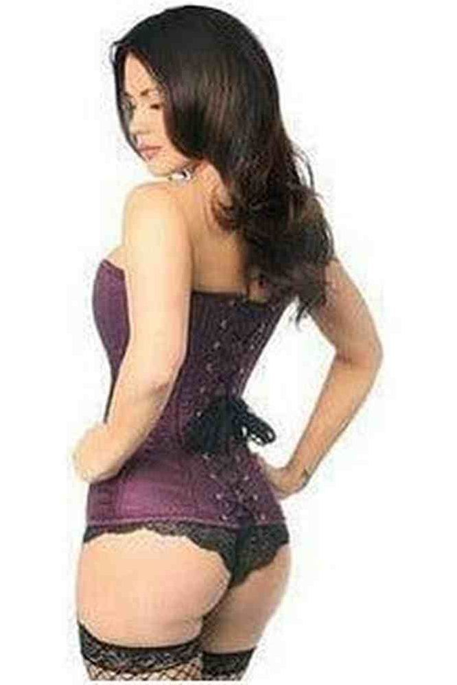 Lavish Plum Brocade Corset - Daisy Corsets