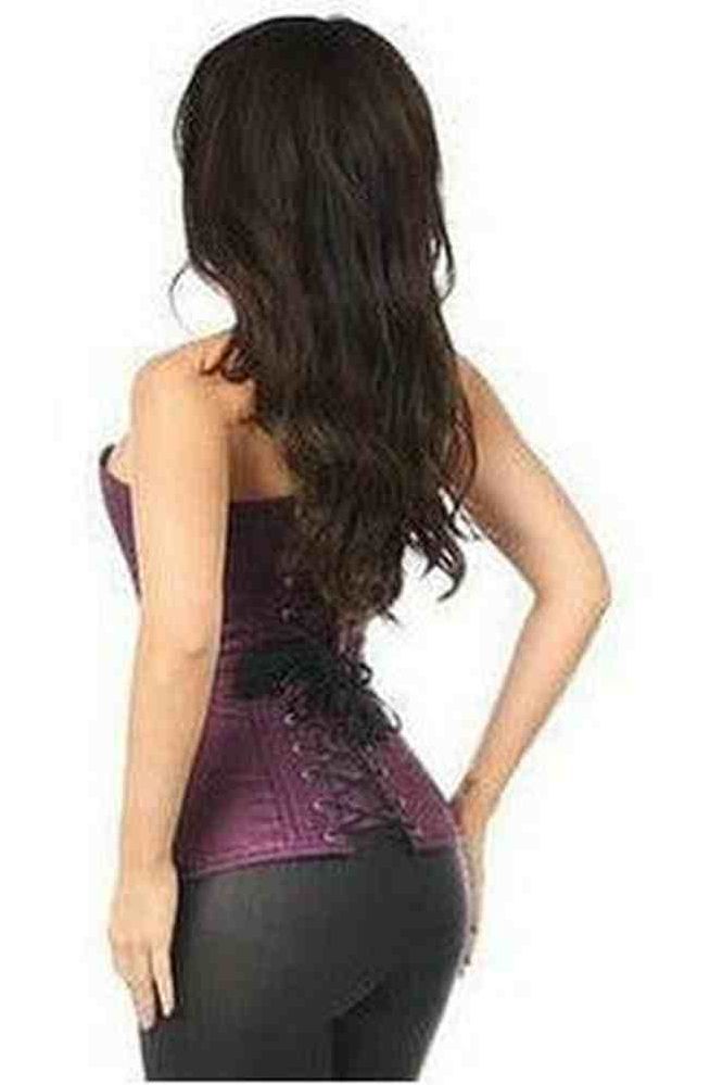 Lavish Plum Brocade Corset - Daisy Corsets