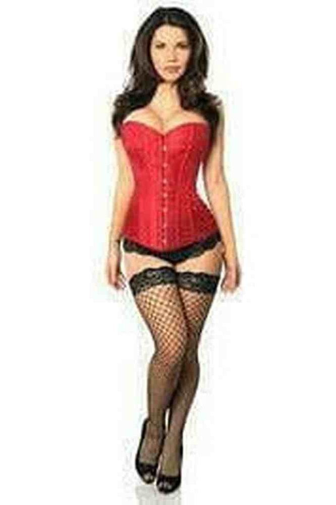 Lavish Wine Brocade Corset - Daisy Corsets