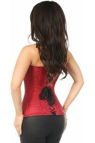 Lavish Wine Brocade Corset - Daisy Corsets
