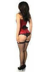 Lavish Wine Brocade Corset - Daisy Corsets