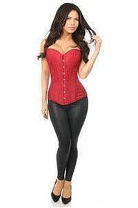 Lavish Wine Brocade Corset - Daisy Corsets