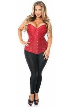 Lavish Wine Brocade Corset - Daisy Corsets