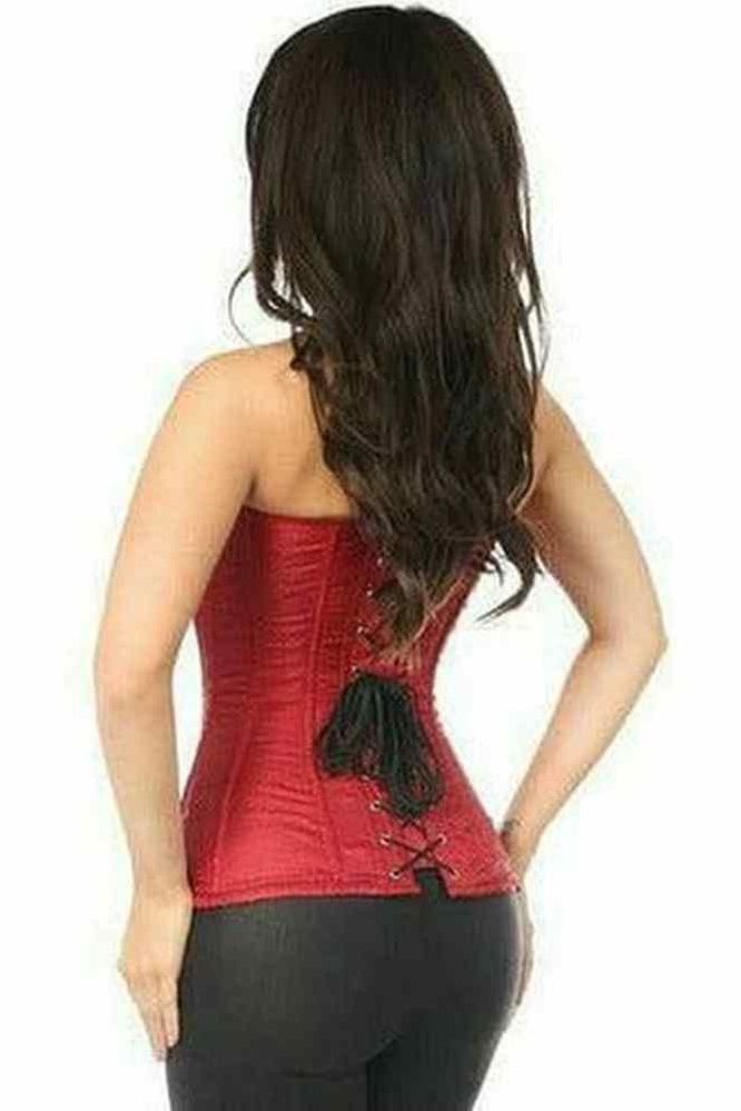 Lavish Wine Brocade Corset - Daisy Corsets