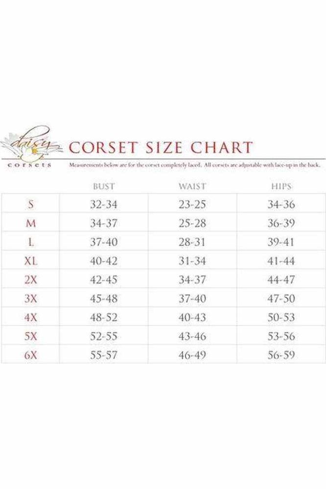 Top Drawer 2 PC Red/Black Lace Steel Boned Corset & Lace Skirt Set - Daisy Corsets