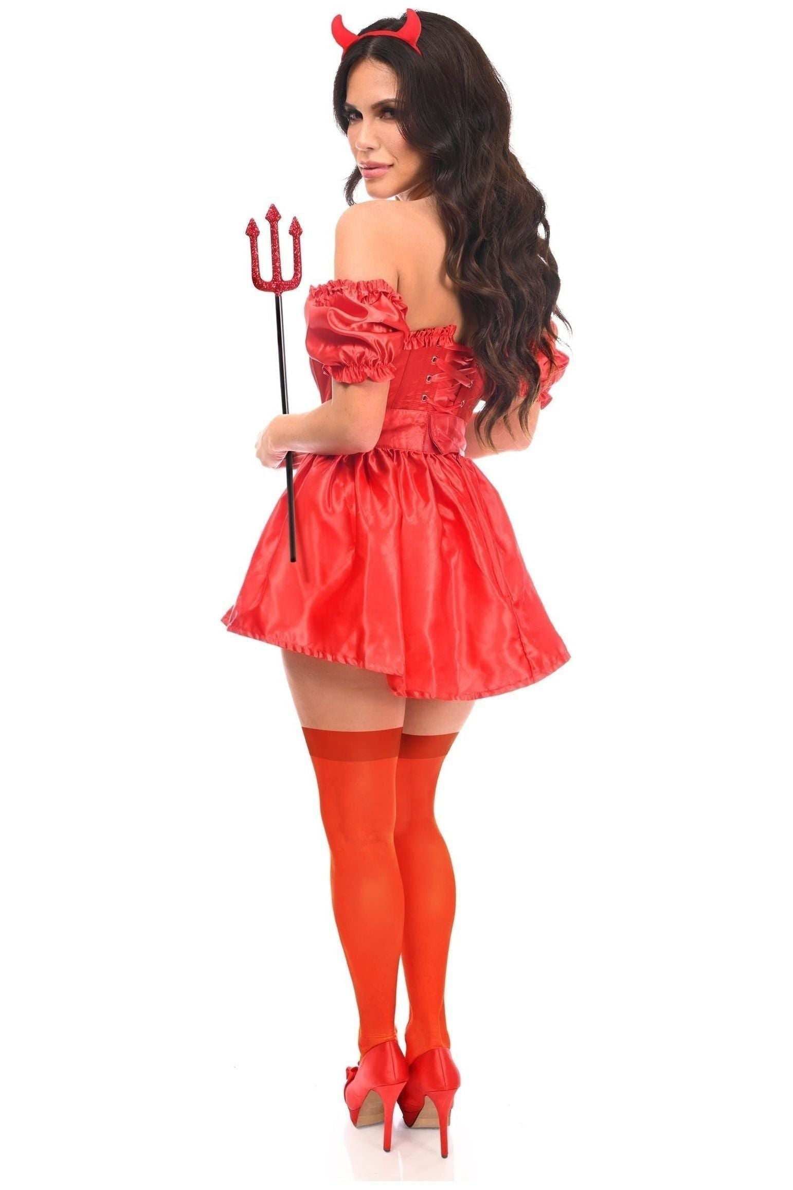 Top Drawer 4 PC Sexy Devil Corset Costume - Daisy Corsets