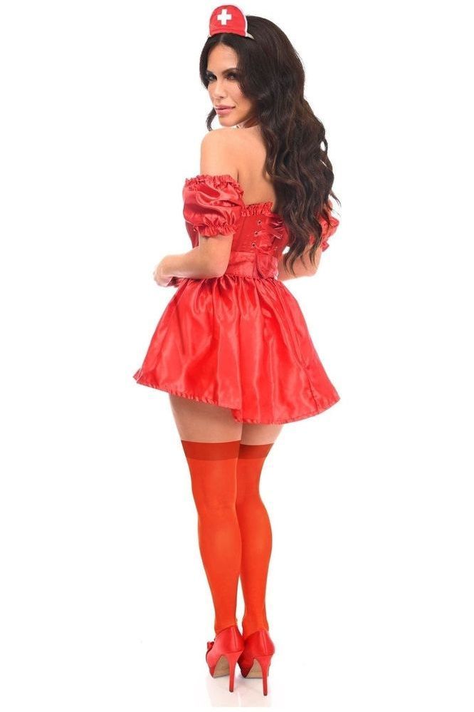 Top Drawer 4 PC Sexy Nurse Corset Costume - Daisy Corsets