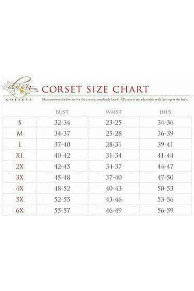 Top Drawer Black Faux Leather Steel Boned Overbust Corset - Daisy Corsets