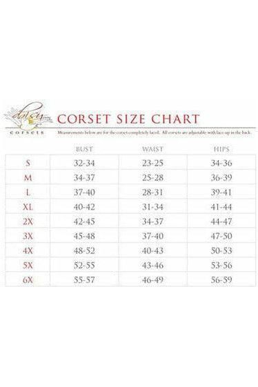 Top Drawer Faux Leather Steel Boned Lace - Up Open Cup Waist Cincher - Daisy Corsets