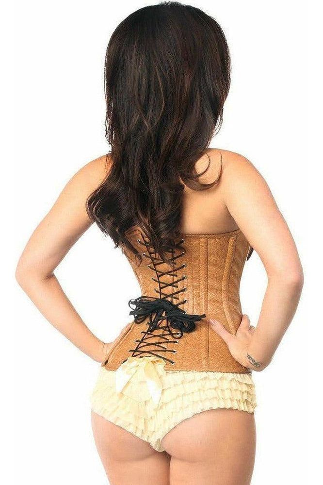 Top Drawer Faux Leather Steel Boned Ren Faire Corset - Daisy Corsets
