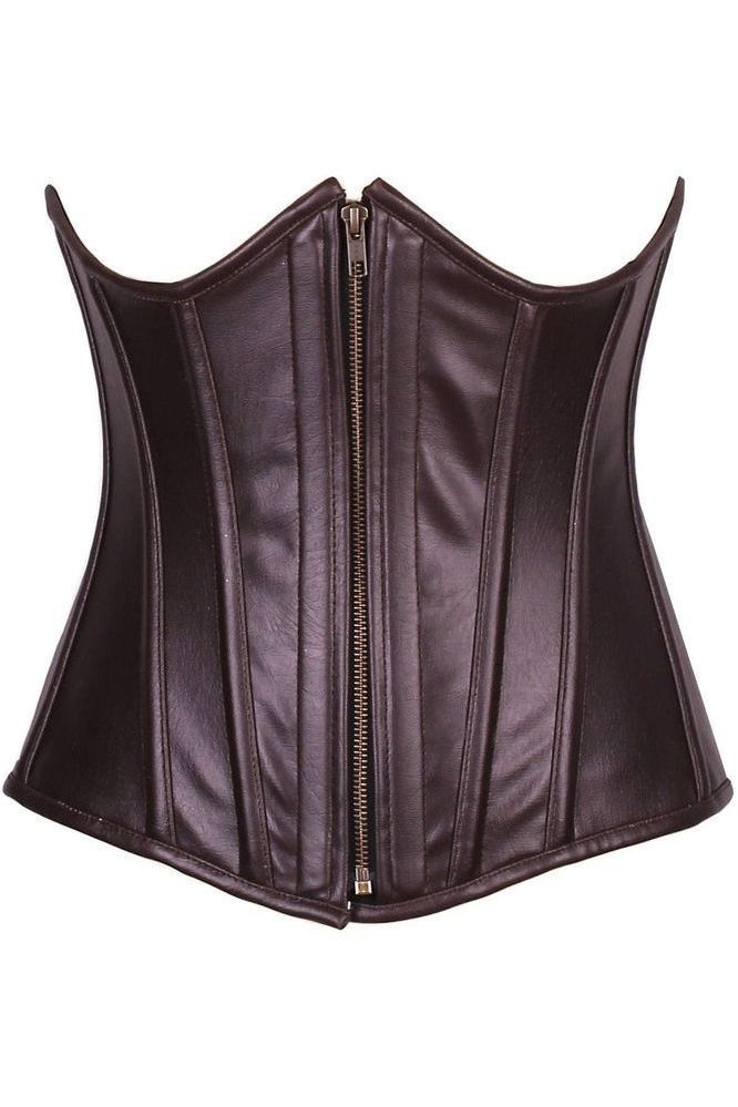 Top Drawer Faux Leather Underbust Corset - Daisy Corsets