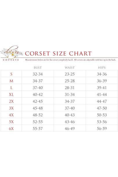 Top Drawer Red Mesh Net w/Patent Steel Boned Overbust Corset - Daisy Corsets