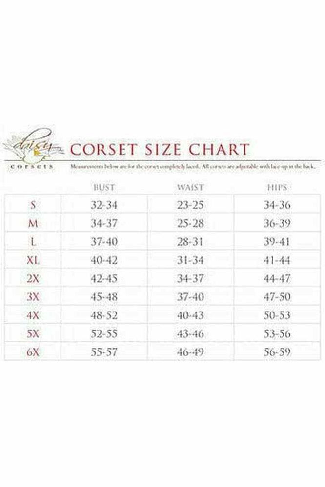 Top Drawer Red Sequin Pointed Top Steel Boned Corset - Daisy Corsets