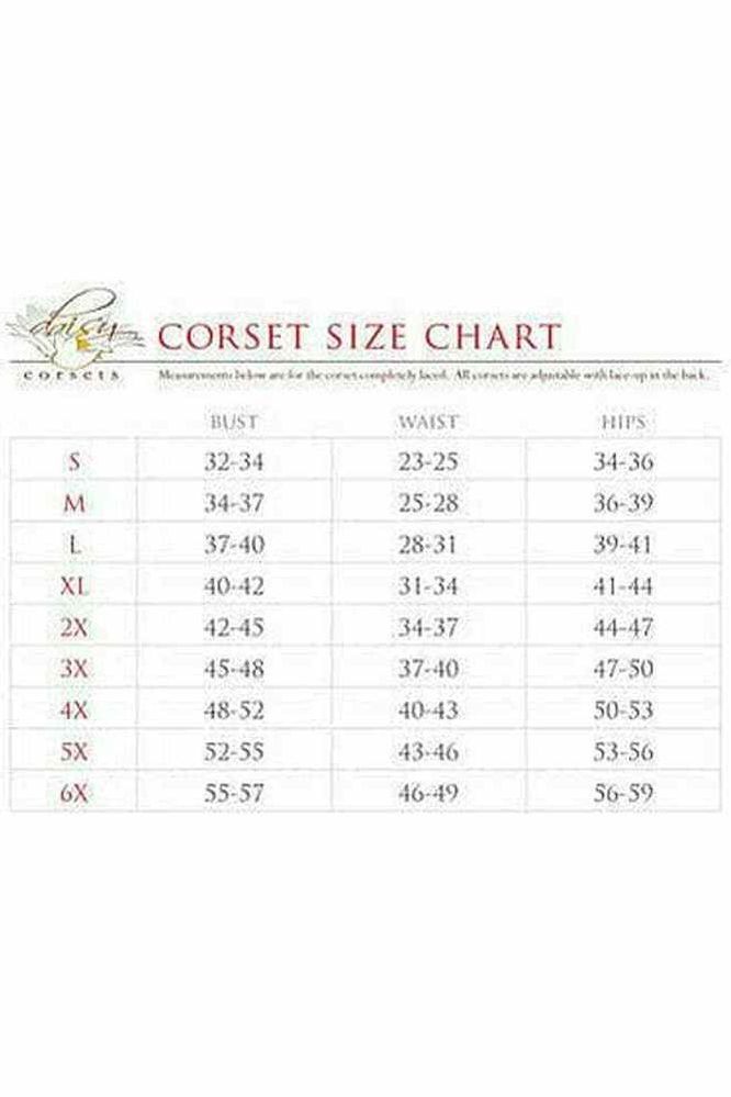 Top Drawer Steel Boned Fishnet Under Bust Corset - Daisy Corsets