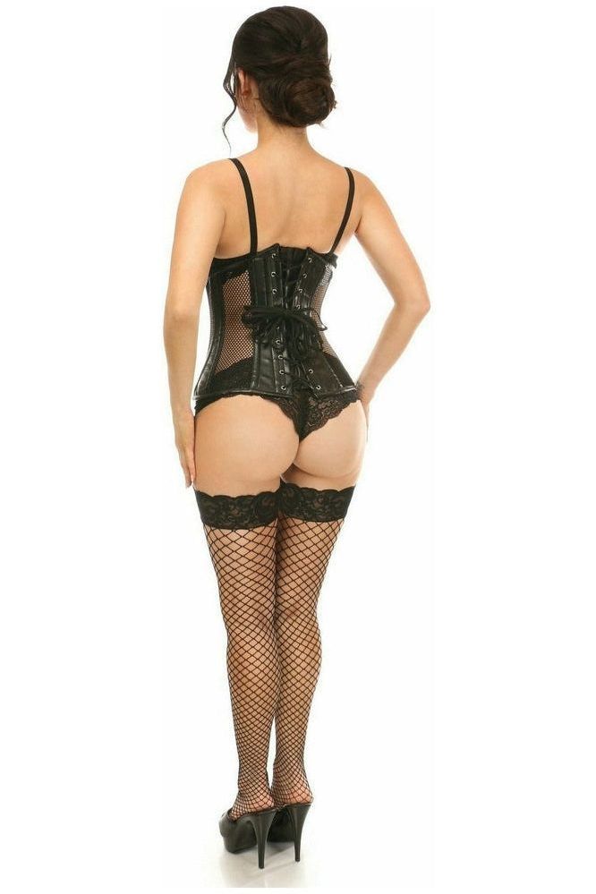 Top Drawer Steel Boned Fishnet Under Bust Corset - Daisy Corsets