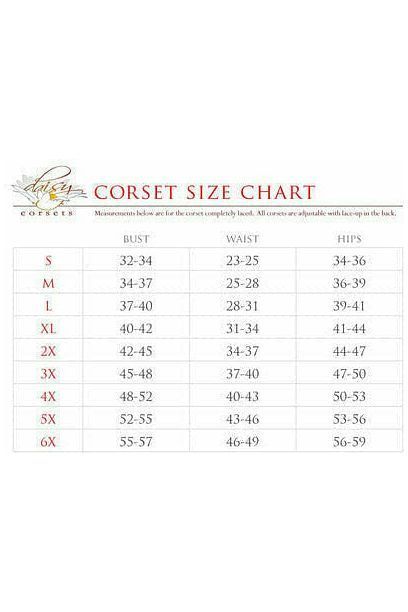 Top Drawer White Burlesque Underwire Curvy Cut Waist Cincher Corset - Daisy Corsets