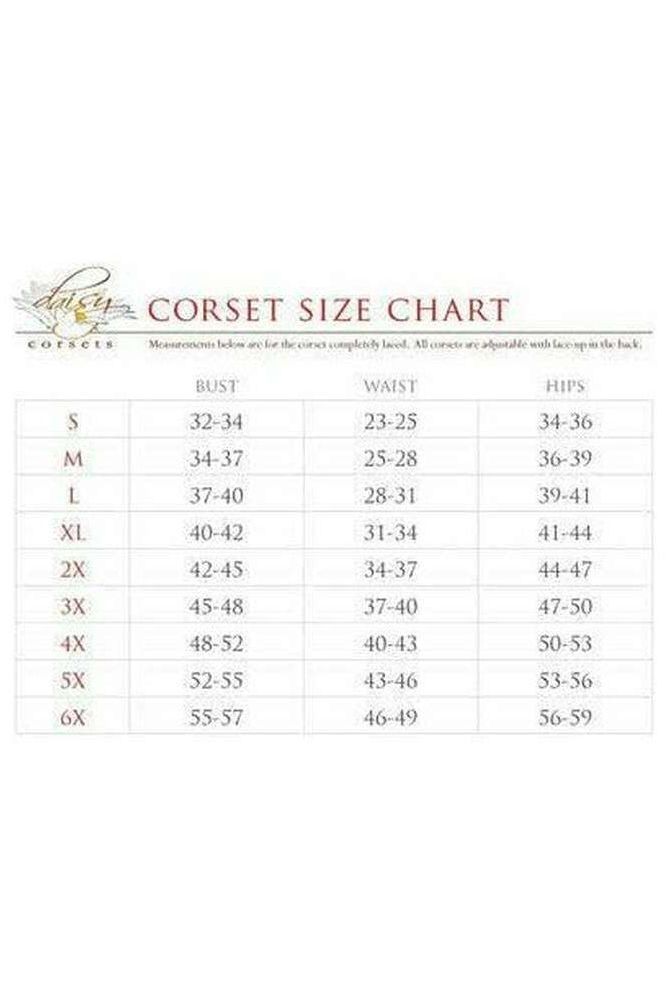 Top Drawer White Satin Double Steel Boned Curvy Cut Waist Cincher Corset w/Lace - Up Sides - Daisy Corsets