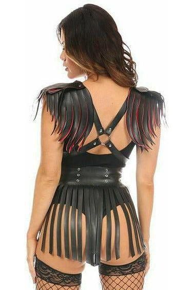 Vegan Leather Body Harness w/Fringe - Daisy Corsets