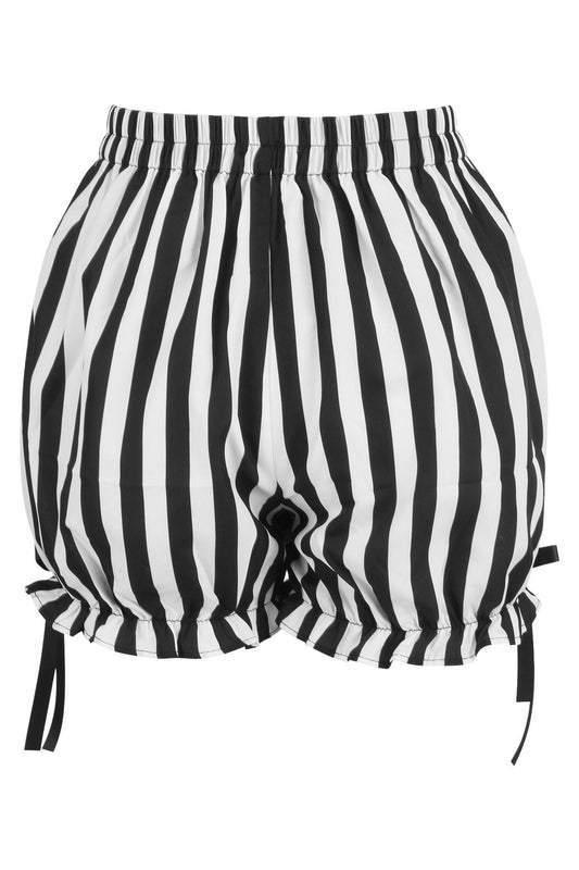 White/Black Striped Bloomers - Daisy Corsets